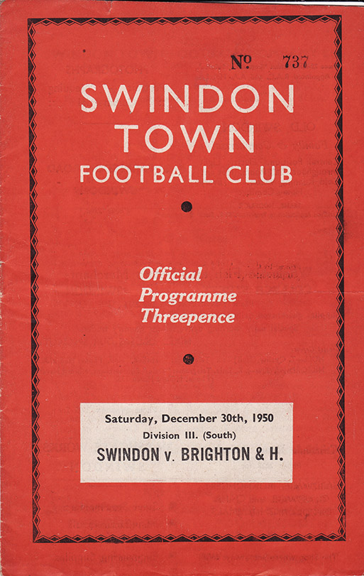 <b>Saturday, December 30, 1950</b><br />vs. Brighton and Hove Albion (Home)